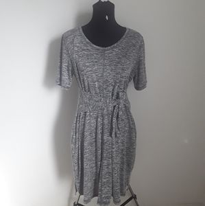 Heather grey wrap dress plus size